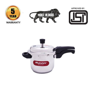 Stainless Steel Pressure Cooker | 3 Litre | Gas and Induction Stove Compatible | Made in India.