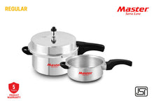 Load image into Gallery viewer, Master Perfect Aluminum Pressure Cooker Combo Set of 2, Silver 5 Liters with 3 Liters with Common
