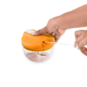 Master New Handy Chopper/Cutter with 3 Steel Blades and Whisker with Pull Chord Technology, Orange