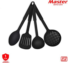 Load image into Gallery viewer, Master Nylon Spatula Set of 4 Heat Resistant Ladle-Slotted-Turner-Spoon-Skimmer
