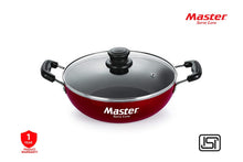 Load image into Gallery viewer, Master Perfect Non-Stick Kadai 3mm (24 cm with Glass Lid)
