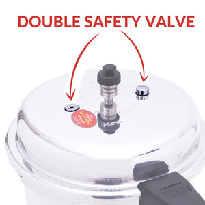 Aluminium Pressure Cooker Outer Lid |  Double Safety Valve | 3 Litre | Made in India