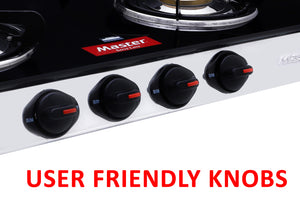 Master Glass top Gas stove | Toughened Glass | 2 Burner ISI Certified | 2 Years Warranty | Made in India