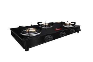 Master Toughened Gas Stove | 3 Burner ISI Certified | 2 Years Warranty