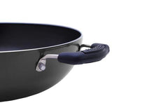 Load image into Gallery viewer, Non stick  Aluminium Kadai with stainless steel lid | 24cm | Grey | Made in India.
