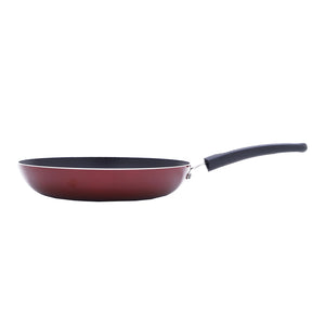 Non stick fry pan with Bakelite| 24 cm | Maroon | Made in India.