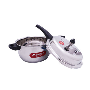 Stainless Steel Pressure Cooker | 6 Liter | Gas and Induction Stove Compatible | Made in India.