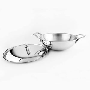 Triply Kadai with Stainless Steel Lid